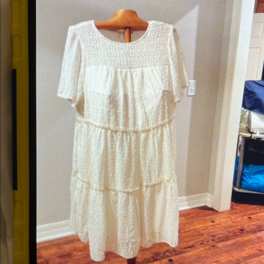Elegant White Tiered Dress